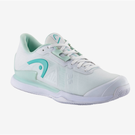 Basket Sprint Pro 3.5 clay women white aqua