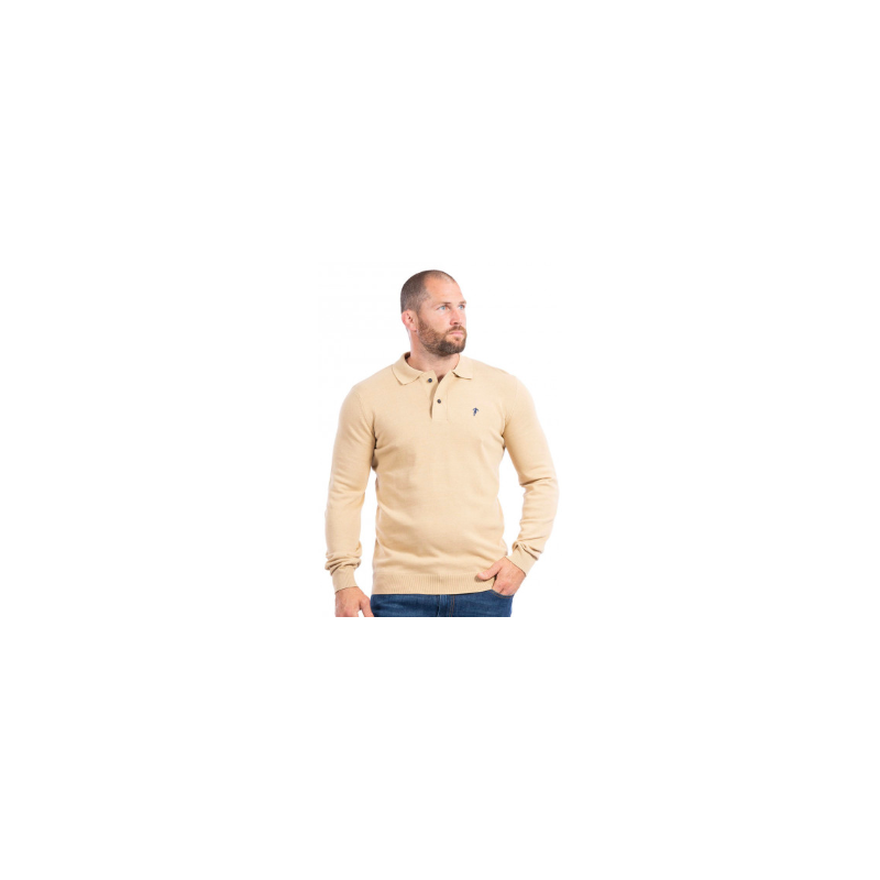 Pull col polo à manches longues Bucarest- 23H0006202